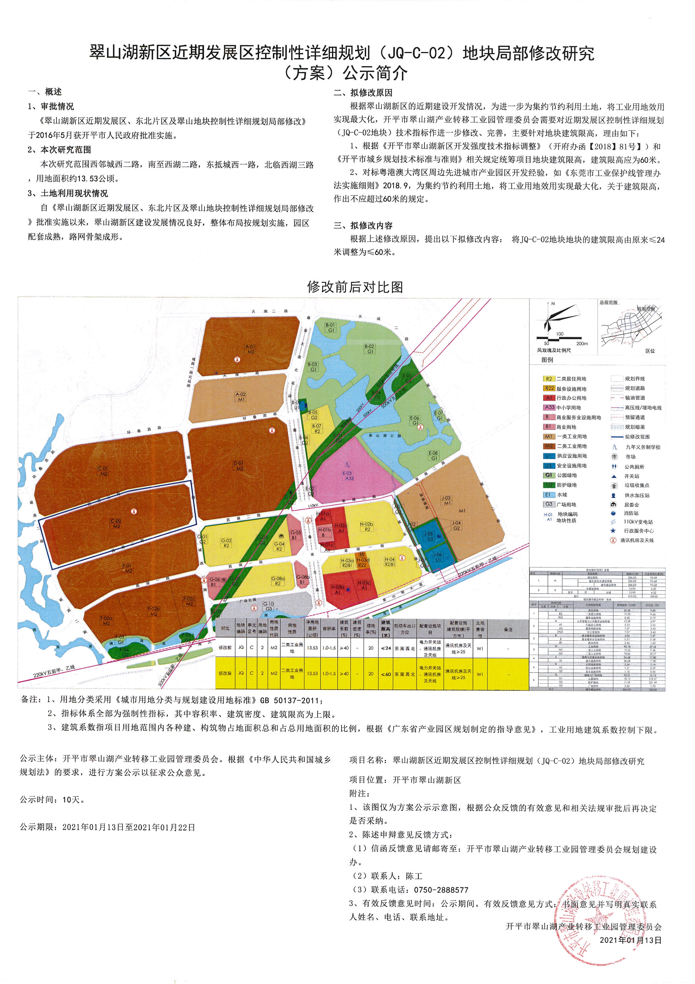 《翠山湖新區(qū)近期發(fā)展控制性詳細規(guī)劃(JQ -C-02 地塊)技術指標調整研究》公示.jpg