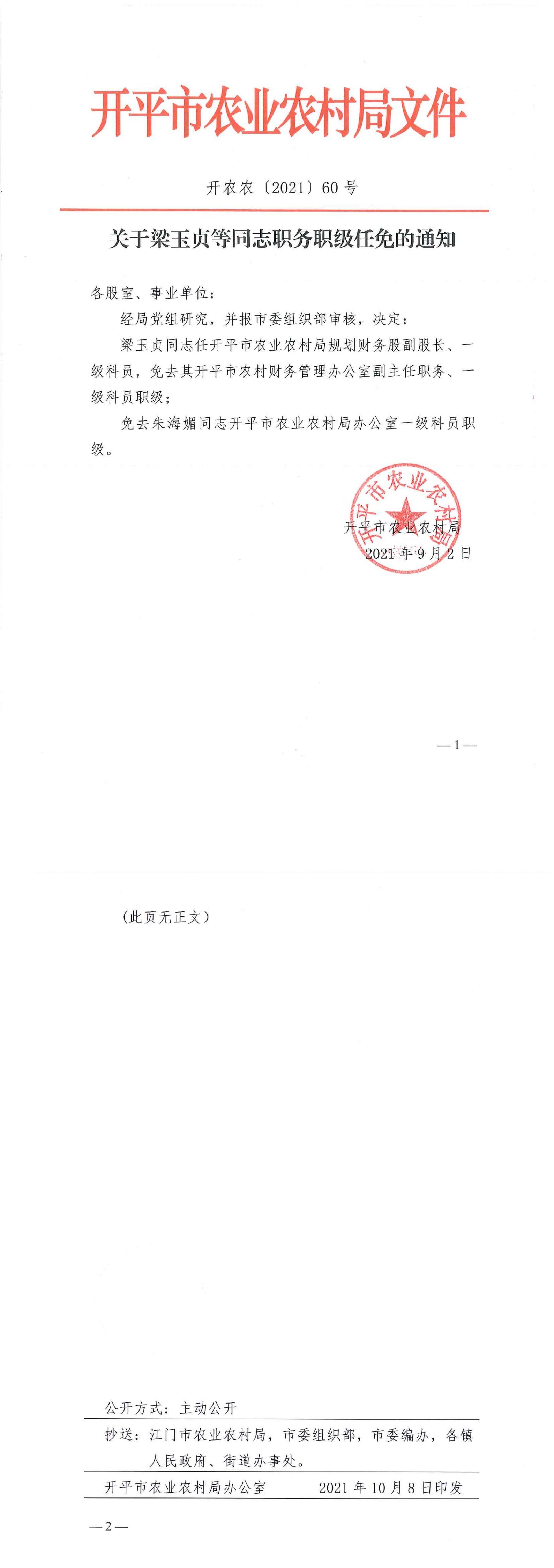 關(guān)于梁玉貞等同志職務(wù)職級任免的通知_00.jpg