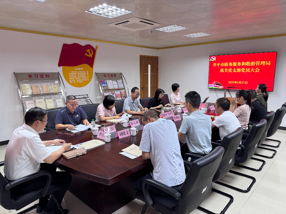 開平市政務(wù)服務(wù)和數(shù)據(jù)管理局機(jī)關(guān)黨支部完成換屆選舉工作